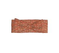 Delicate Red Brick Wall Texture Print Baby Bow Headband â€“ Headband for Newborns & Infants with Full Moon Gift Appeal