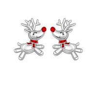 Delicate Reindeer Earring for Women Cute Elk Deer Wear Xmas Funny Cartoon Statement Chic Stud Earrings Lovely Animal Fashion Jewelry for Girlfriend Christmas Festival Stocking Stuffer