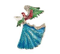 Delicate Rhinestones Brooch Party Dress Pin Unique Angel Brooch Suitable for Women Adding a Touch to Dresses and Suits Vintage Alloy Angel Pin