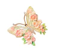 Delicate Rhinestones Butterfly Brooch Alloy Fashion Accessory for Dresses Coats and Jackets Clothing Accessories Shimmering Rhinestones Butterfly Pin Fashionable Animal Badge Clothes Accessory Casual