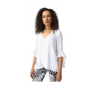 Delicate Ruffled Long Sleeve Top - female - Joseph Ribkoff - Blouses - White - 2XL - Blouses & Shirts 2XL