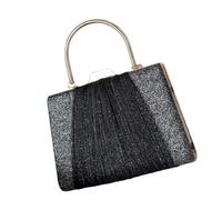 Delicate Shimmering Bag Multi Functional Carrying Option Scratch Shoulder for Bridal Wedding Party Prom Women ' s, Silver Grey, Mass Beauty