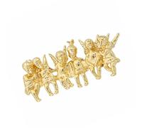 Delicate Six Angel Brooch Vintage Inspired Alloy Badge Pin Chest Accessory Perfect for Outfits Parties Gifts Angel Brooch
