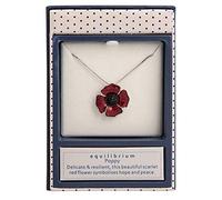 Delicate Small Poppy Silver Plated Necklace