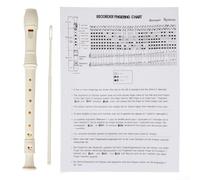 Delicate Soprano Recorder Flute for WOODWIND Instrument 8 Hole German Fingering Perfect for Beginners(White)