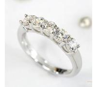 Delicate Stackable Wedding Band Half-Eternity Sparkling Ring for Women | Timeless, Modern, Daily Wear, Office, Work, Business Casual, Everyday Minimalist, All-Match, Stackable