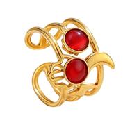 Delicate Stainless Steel Blossom Rings with Sparkling Stones Accessory Suitable for All Outfits Comfort Fit Jewelry