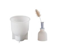 Delicate Striped Vase Silicone Mold Home and Office Decors Plant Vase Hydroponics Plant Test Tube Present for Enthusiasts Creative Crafting Molds