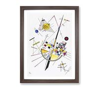Delicate Tension By Wassily Kandinsky Classic Painting Framed Wall Art Print, Ready to Hang Picture for Living Room Bedroom Home Office Décor, Walnut A4 (34 x 25 cm)