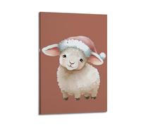 Delicate Texture Lamb Decor Poster Poster Modern Wall Art Canvas Aesthetic Decoration Painting 08x12inch(20x30cm) Frame-style
