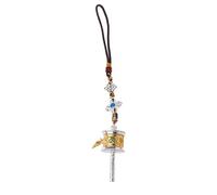 Delicate Tibetan Nepal Carving Rotatable For Key Prayer Wheel Spinner Pendant Keychain Charms Handbag Keyring