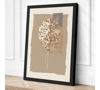 Delicate Tree Form Botanical Canvas Wall Art Print 36x24 Inch (91 x 61 cm)