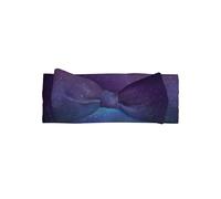 Delicate Universe with Stars and Galaxy Interstellar Print Baby Bow Headband â€“ Headband for Newborns & Infants with Full Moon Gift Appeal