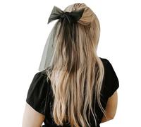 Delicate Veil Hair Clip Headpiece Bow Knot Pearl Hairpin Bachelorette Party Bridal Hair Jewelry Headpiece