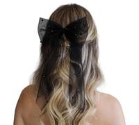 Delicate Veil Hair Clip Headpiece Bow Knot Pearl Hairpin Bachelorette Party Bridal Hair Jewelry Headpiece