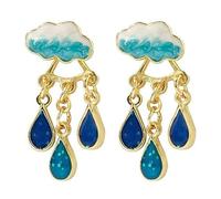 Delicate Water Drop Earrings With Clouds Raindrop Dangle Earrings For Parties And Casual Wear Fashion Accessories