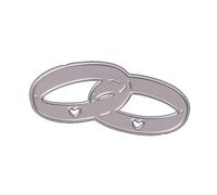 Delicate Wedding Rings Metal Cutting Dies Valentine Die Embossing Script Dies for Scrapbooking Diary Embellishments Metal Die Cuts for Scrapbooking Crafting Card Making Paper