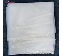 Delicate Wedding Veils for Bride Pearls Wedding Veil with Crystals Edge Bridal Veils Wedding Crystal Beaded-off white-300cm