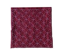 DELICATELA Sashiko | Japanese Embroidery Kit | Fabric 68 cm x 34 cm Pre-Printed (30 cm x 30 cm) | Natural Yarn | Long Needle | Embroidery Instructions | Design Seven Treasures (Red)