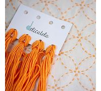 DELICATELA Sashiko | Japanese Embroidery Kit | Fabric 68cm x 34cm Pre-Stamped (30cm x 30cm) | Natural Thread | Long Needle | Embroidery Instructions | Seven Treasures Design (Beige)