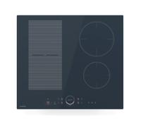 Klarstein Delicatessa 60 Hybrid Induction Hob - 4-Zone Built-In Electric Induction Cooker, 7000W Booster, Flexzone, Slider Control, Child Lock, Anthracite Glass-Ceramic