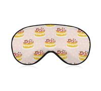 Delicious Cakes Pattern Eye Sleep Mask,Super Soft Eye Masks with Adjustable Strap,Ultimate Sleeping Aid,Blindfold,Relax & Relieve Your Fatigue,Puffy Eyes