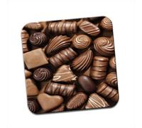 Delicious Chocolate Swirls Praline Fudge Single Coaster