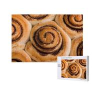 Delicious Cinnamon Rolls Bread Pattern,1000 Pieces Wooden Jigsaw Family Game Jigsaw Puzzles for Adults Teens Home Decor
