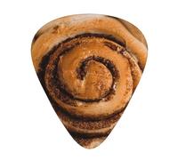 Delicious Cinnamon Rolls Bread Pattern,12 Pcs Guitar Pick,3 Different Thickness Plectrums for Acoustic Guitar Bass Ukulele (0.46mm 0.96mm 0.71mm)