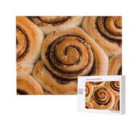 Delicious Cinnamon Rolls Bread Pattern,500 Pieces Wooden Jigsaw Family Game Jigsaw Puzzles for Adults Teens Home Decor