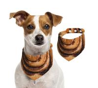 Delicious Cinnamon Rolls Bread Pattern,Dog Bandanas Cotton Pet Scarf Adjustable Bibs for Pet,M