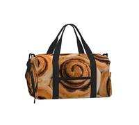 Delicious Cinnamon Rolls Bread Pattern, Handheld Crossbody Sports Luggage Bag, Sports Duffels, Large Capacity Travel Bag for Women and Men