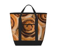 Delicious Cinnamon Rolls Bread Pattern,Lunch Bags Large Capacity Insulated Tote Bag For Women Men Work Picnic Travel