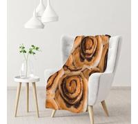 Delicious Cinnamon Rolls Bread Pattern,Soft Blanket Warm Anti-Pilling Flannel Plush Throw Blanket 76 X 102 cm