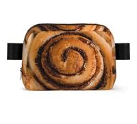 Delicious Cinnamon Rolls Bread Pattern, Square Waist Bag Travel Bum Bag Casual Chest Bag Fanny Pack for Men Women