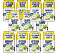 Delicious Coconut Water 330ml - Healthy & Hydrated! Coconut Water Drink (12 x Cans (Full Box))