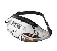 (Delicious Coffee) Fanny Pack Waist Bag Adjustable Shoulder Strap Bum Bag for Men Women Travel Hiking Running