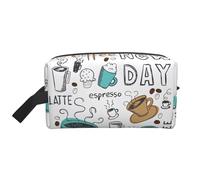 Delicious Coffee Printed Multifunctional Storage Bag, Large Capacity Organizer Pouch for Gym and Weekend