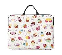 Delicious Cupcakes 14 Inch Printed Laptop Sleeve, 600d Oxford-Cloth Shockproof Laptop Case With Thickened Pearl Cotton,Waterproof Portable Laptop Handbag Cover