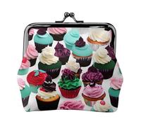 Delicious Cupcakes Coin Purses, Change Purse Wallets, For Festivals And Special Occasions, Black, One Size, Art Deco