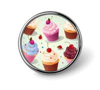 Delicious Cupcakes Lapel Pin for Men Panda Star Fashion Brooch Pin -Cute Enamel Badges, Aluminum Alloy Metal Pinback for Hats, Shirts, Bags, Jackets & Accessories (1 Inch Round Button Pins)