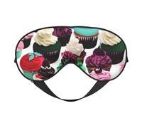 Delicious Cupcakes Print Comfortable Sleep Eye Mask Men Women Lightweight Travel Nap Meditation Yoga Work