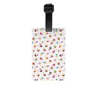 Delicious Cupcakes Print Flexible PVC Luggage Tag Versatile Suitcase and Backpack Tag Perfect for Christmas Gifting