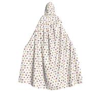 Delicious Cupcakes Print Hooded Cloak Unisex Costume Robe Cape For Cosplay Carnival Seasonal Themed Party