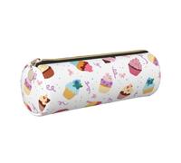 Delicious Cupcakes Print Pencil Case Cylindrical Stylish Pen Pouch Office Accessories Stationery Organizer
