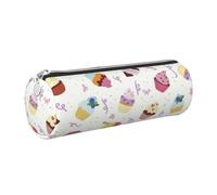 Delicious Cupcakes Print Pencil Case Cylindrical Stylish Pen Pouch Office Accessories Stationery Organizer