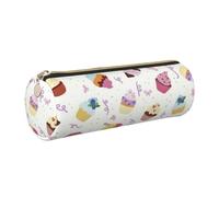 Delicious Cupcakes Print Pencil Case Cylindrical Stylish Pen Pouch Office Accessories Stationery Organizer