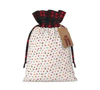 Delicious Cupcakes Print Xmas Drawstring Eco-Friendly Gift Bags For Christmas Party Wrapping Present Needs