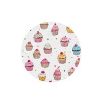 (Delicious Cupcakes) Printed Paper Car Air Freshener Lavender Scented Hanging Odor Remover 10/40/100 Pcs for Vehicle Home Closet Wardrobe - Round Shape