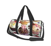 Delicious Cupcakes Printed Sports Gym Bag with Wet Pocket & Shoes Compartment, Travel Duffel Bag for Men Women